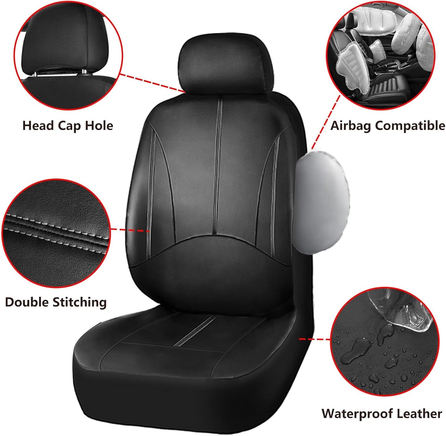 Universal Autositzbezug-Set – Schwarz