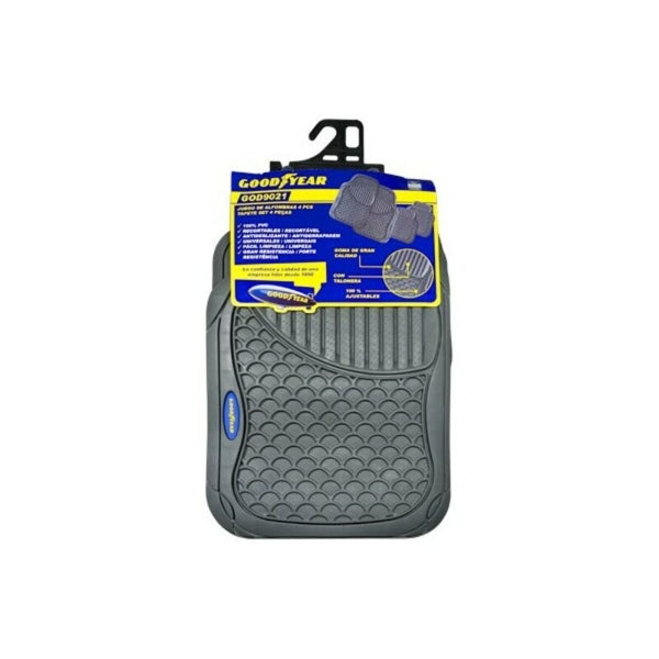 Auto-Fussmatten Set GOODYEAR GOD9021 Rutschfest – Grau (4-teilig)