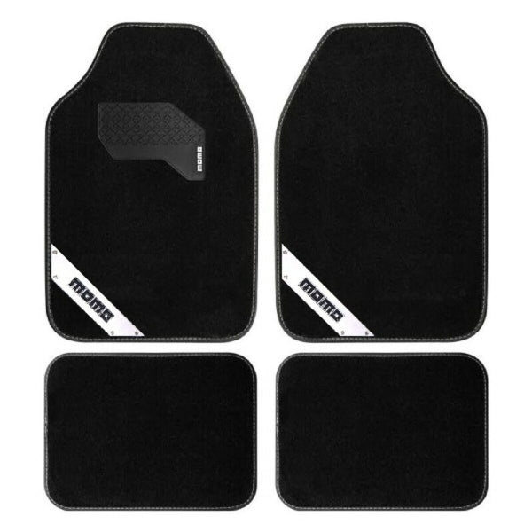 Auto-Fussmatten MOMO MOMLCM012BW Weiß Schwarz Universal