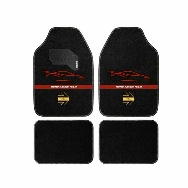 Auto-Fussmatte MOMO MOMLCM4A7BR – Schwarz 4-teilig