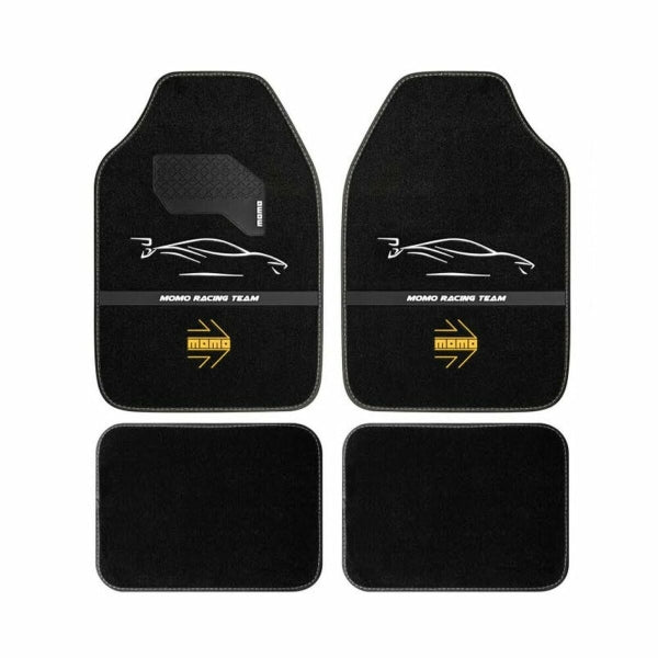 Auto‑Fußmatten‑Set MOMO MOMLCM4A7BW – Schwarz/Weiß (4-teilig)