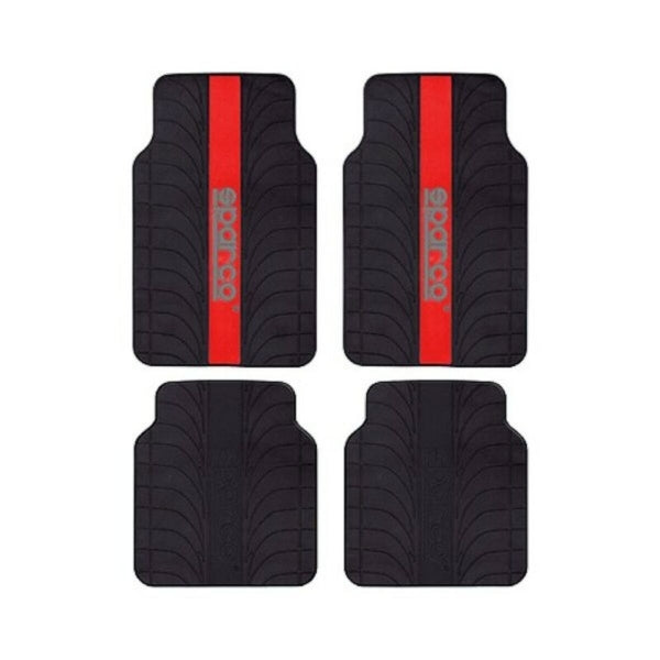 Auto-Fussmatten-Set Sparco SPC1913RS – Schwarz/Rot (4-teilig)