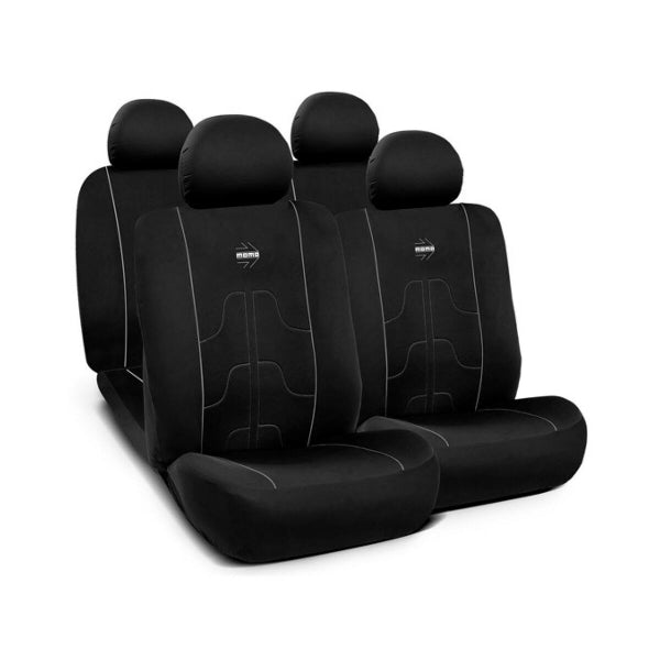 Sitzbezug-Set MOMO MOMLSC021BG Schwarz Grau – 11 Stück