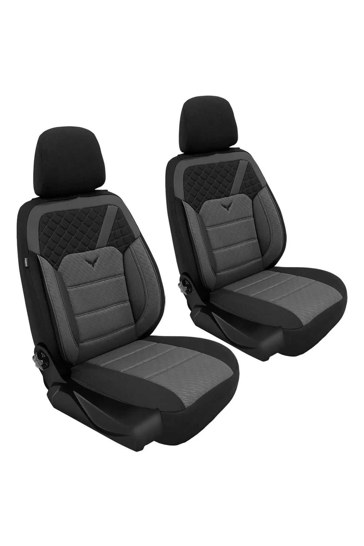 Universal car seat cover complete set Gofrage pattern / gray