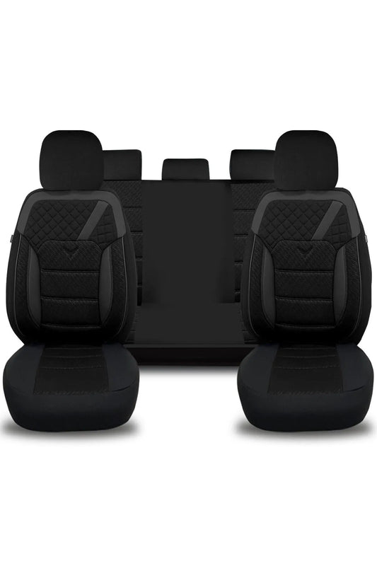 Universal Autositzbezug-Komplettset – Wildlederoptik / Schwarz