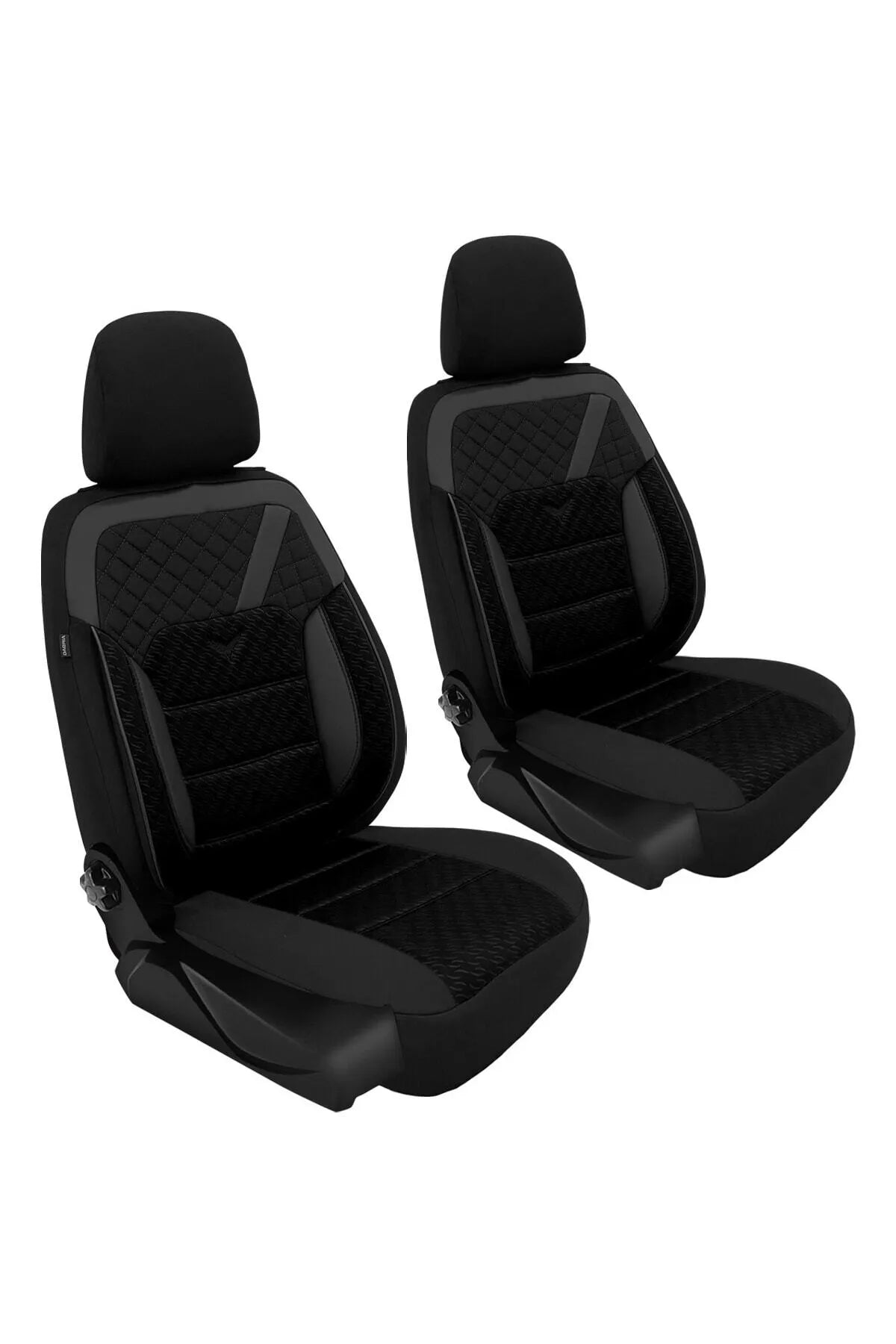 Universal car seat cover complete set – suede look / black