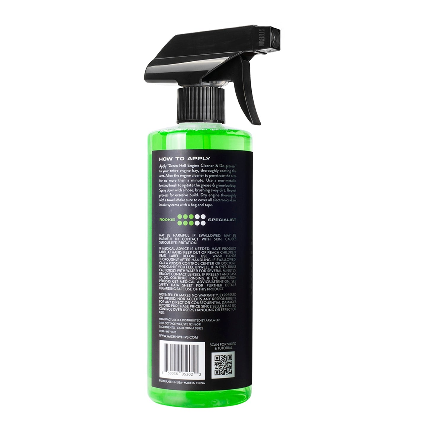 Wash&Whips GREEN HELL – Motorreiniger & Entfetter