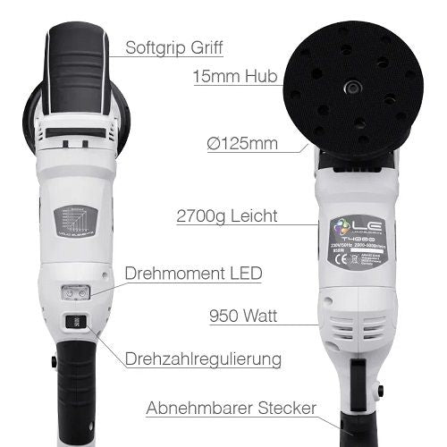 Liquid Elements T4200 Exzenter Polierer 15mm, 950W Weiss