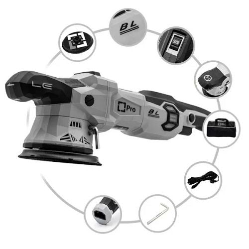 Liquid Elements T4500 Exzenter Polierer 15mm, 1000W Pro