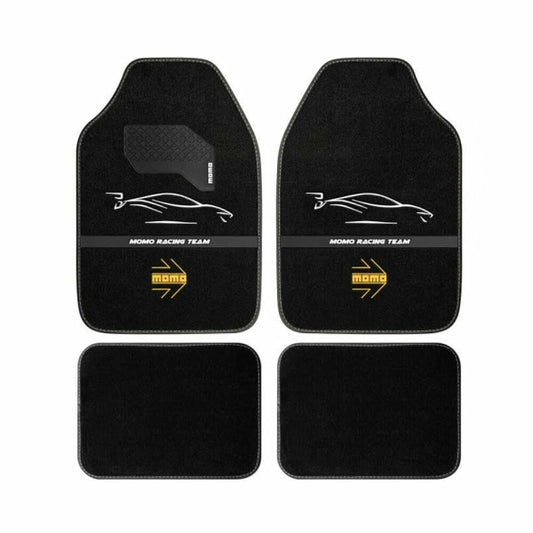 Auto‑Fußmatten‑Set MOMO MOMLCM4A7BW – Schwarz/Weiß (4-teilig)