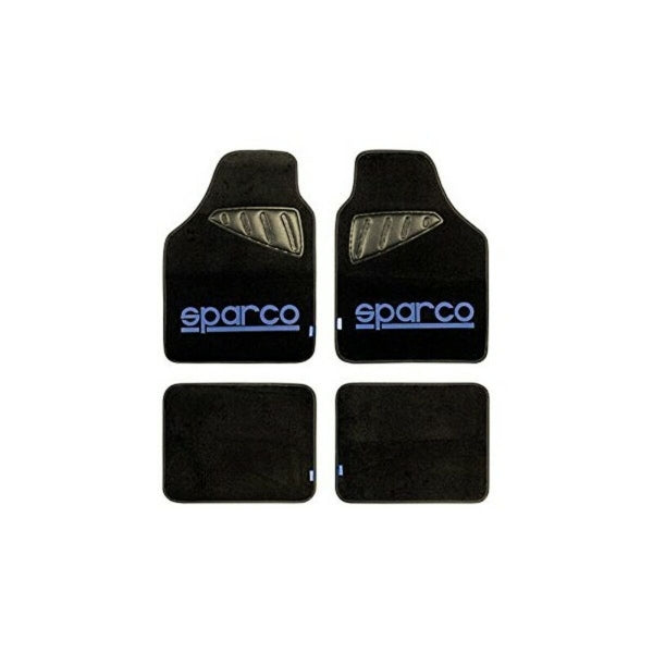 Sparco SPC1901 Car Floor Mat Set (4 pcs, Black/Blue)