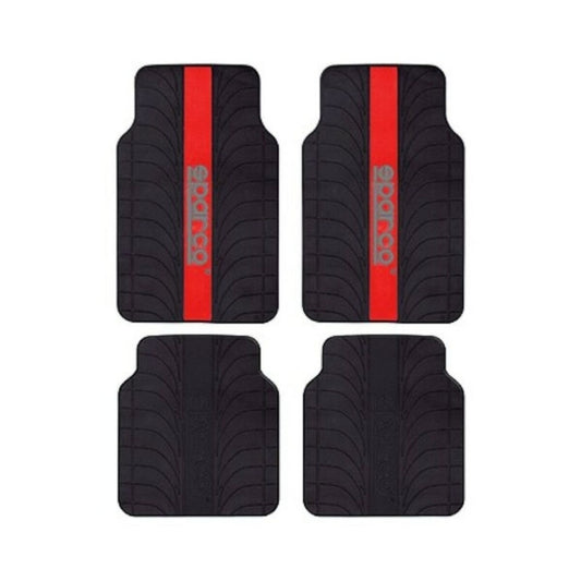 Auto-Fussmatten-Set Sparco SPC1913RS – Schwarz/Rot (4-teilig)