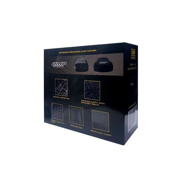 OMP Speed Interior Car Cover – Größe M/L (Schwarz)