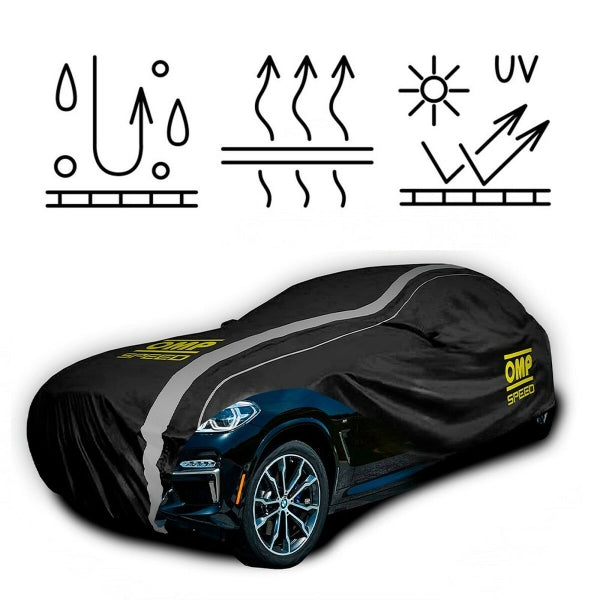 OMP Speed Autoabdeckung SUV – 4‑Schichten, Größe L (433 × 185 × 145 cm)