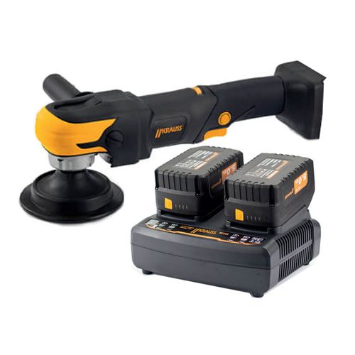 KRAUSS A7 Akku Rotationspolierer Kit – inkl. 2x 18V Akkus & Schnellladegerät