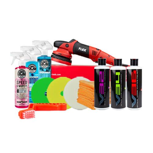 FLEX XCE 10-8 125 Exzenter Poliermaschine mit Zwangsantrieb – Advanced Kit (17-teilig)