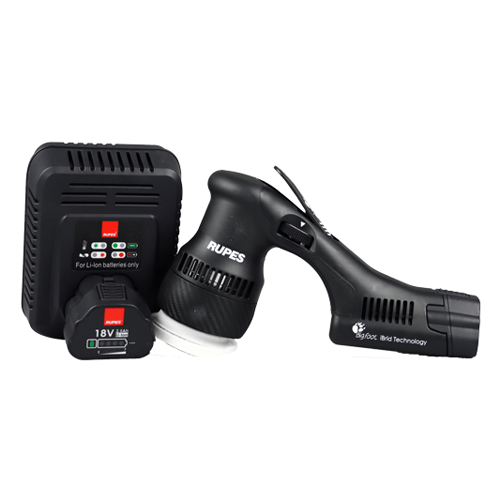 RUPES Bigfoot HLR75 STB iBrid Mini Akku-Poliermaschine | 75mm, Dual-Power, Exzenter-Technologie