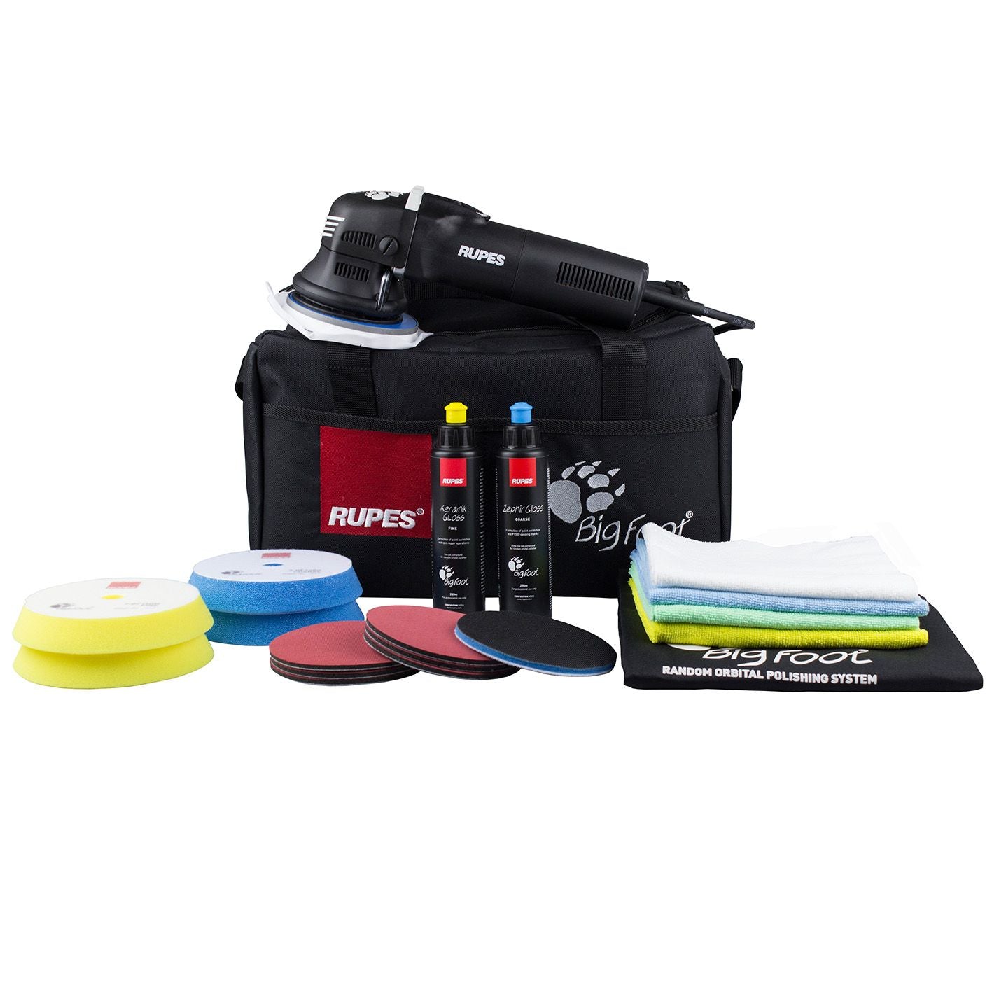 RUPES LHR12E Duetto Exzenter-Polierer – Deluxe Kit (20-teilig)
